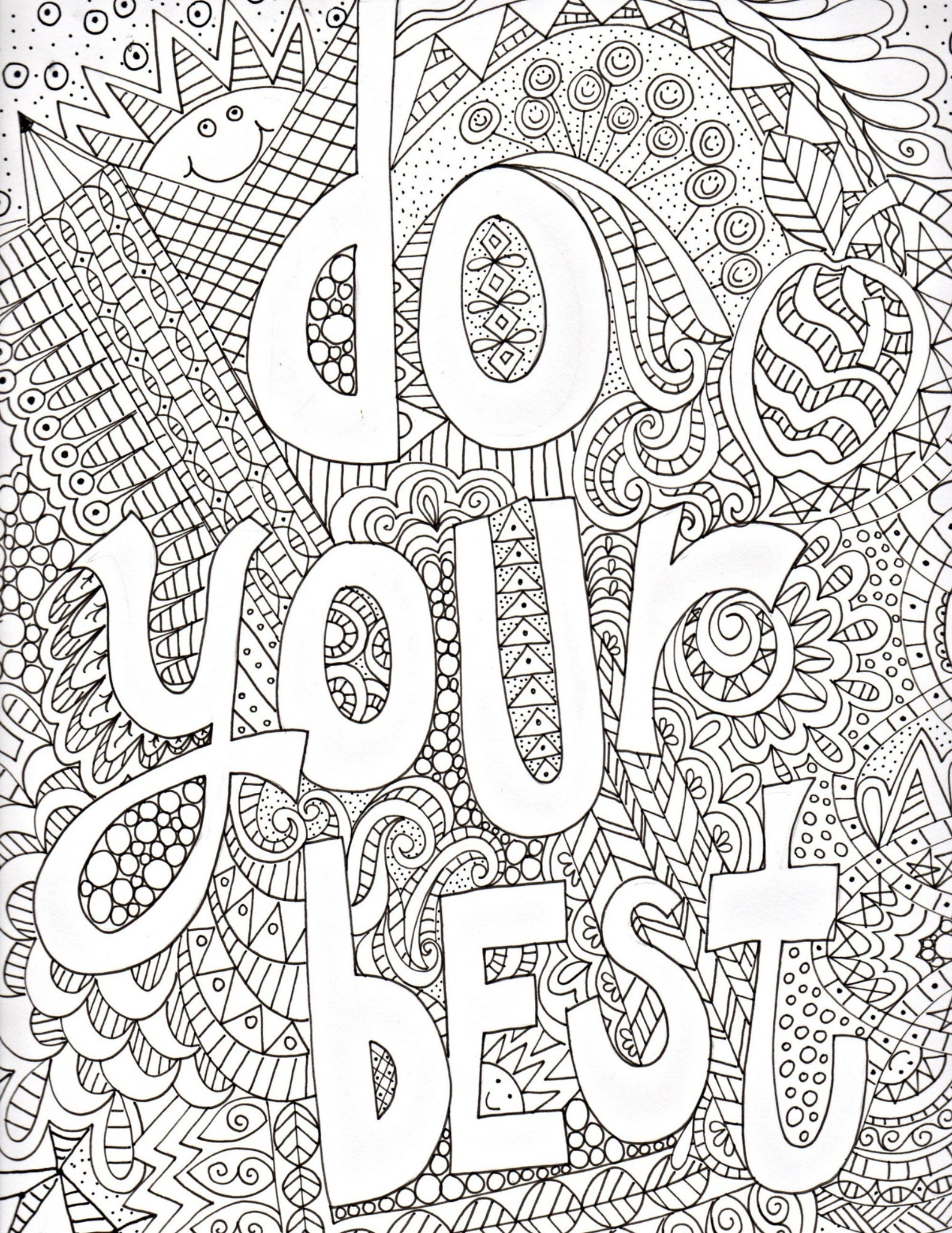 Stress Relief Coloring Pages Printable