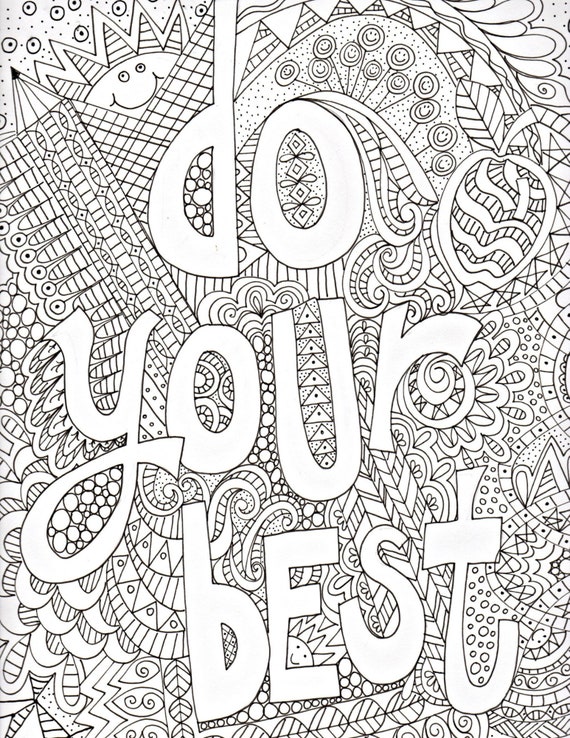 98 Page Anxiety Stress Relief Coloring Book for Adults ...