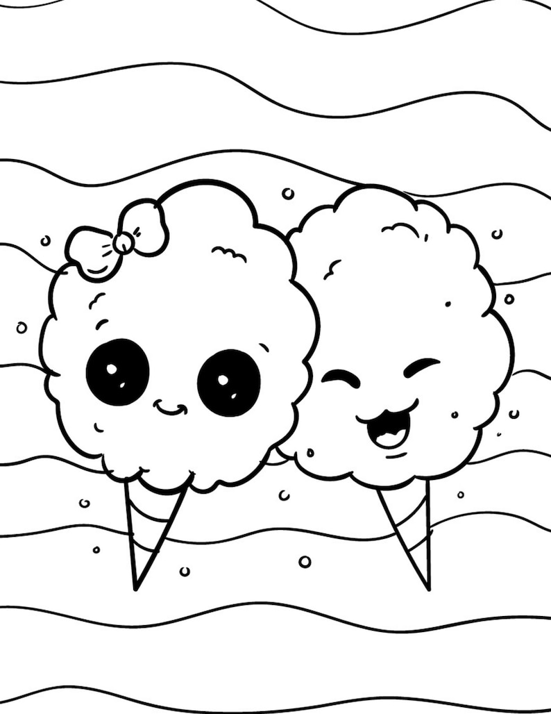 24 Printable Cute Kawaii Coloring Pages Digital Download/instant