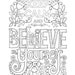 100 Page Believe in Yourself Adult Coloring Book Printable/ | Etsy