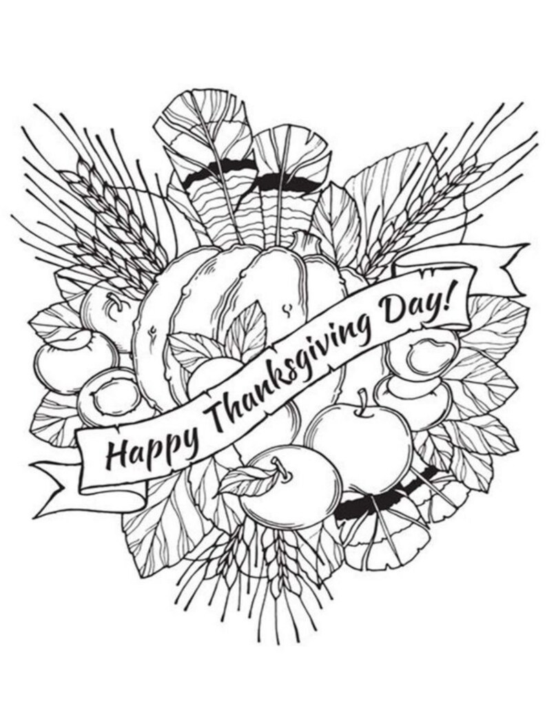 22 Page give Thanks Coloring Book Digital Download/printable - Etsy
