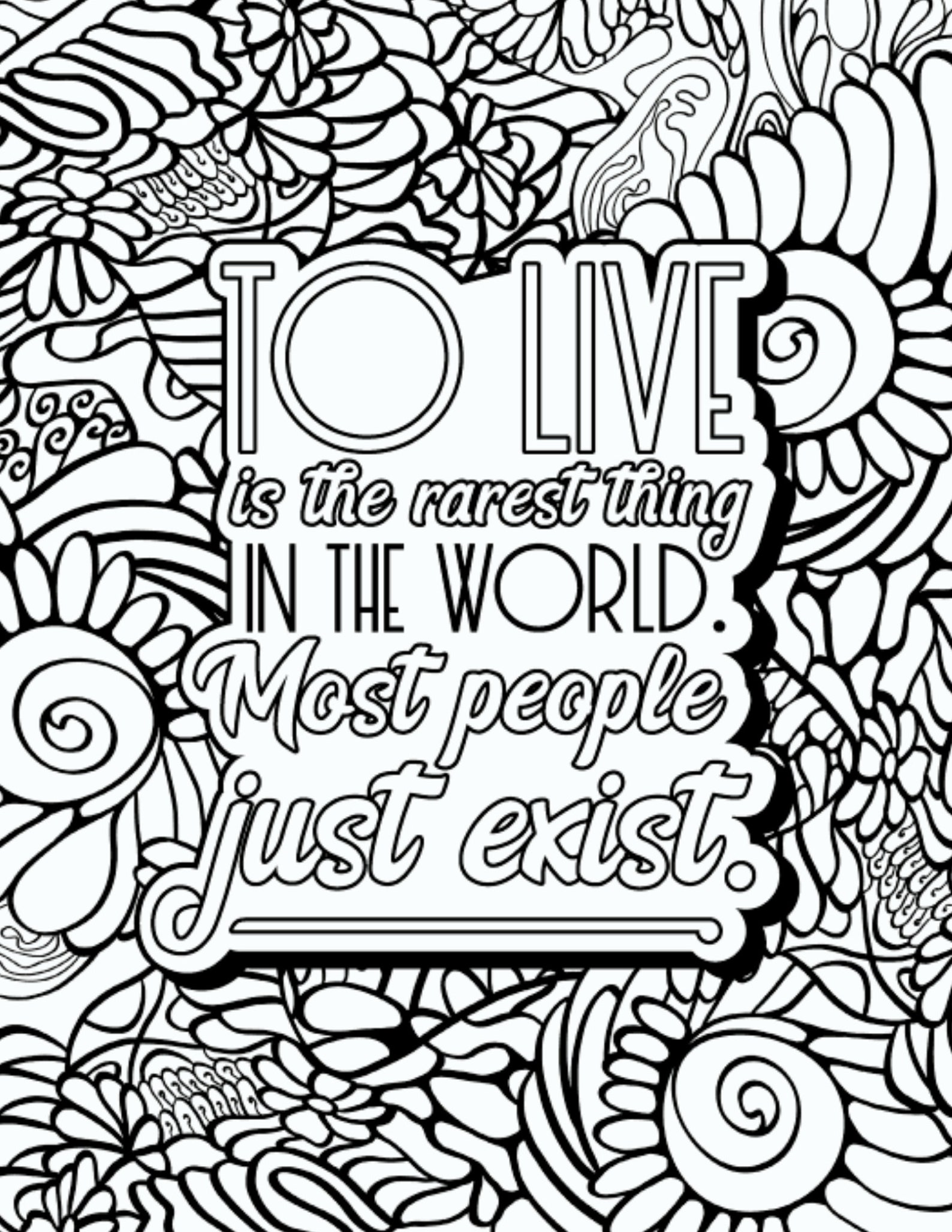 98 Page Anxiety Stress Relief Coloring Book For Adults Etsy