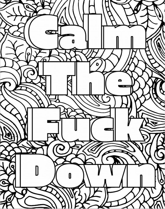 Calm Down And Carry The F*ck On!: Swear Word Coloring Book For Adults  (Paperback)