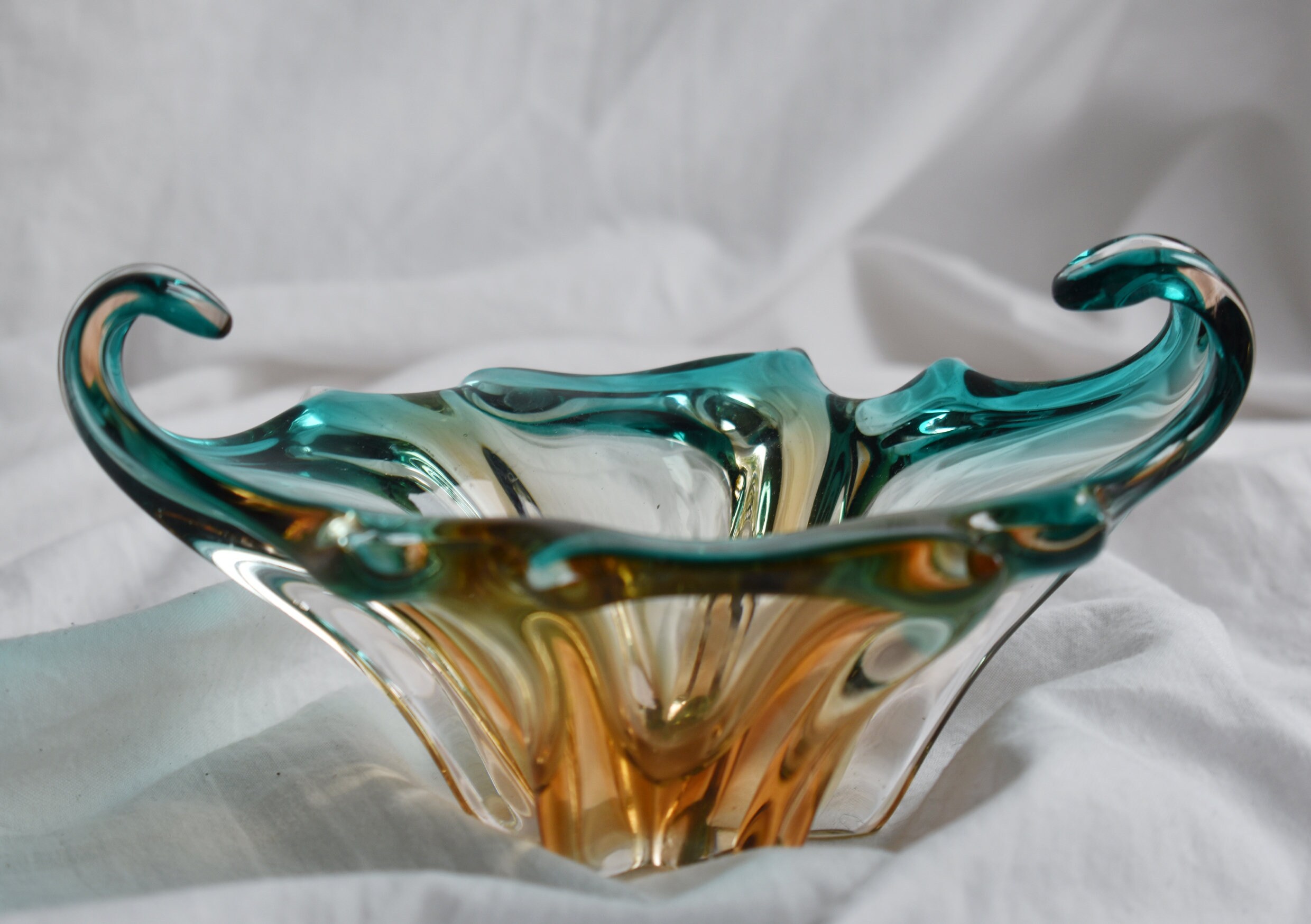 Murano art glass ashtray 1960s rare vintage Etsy