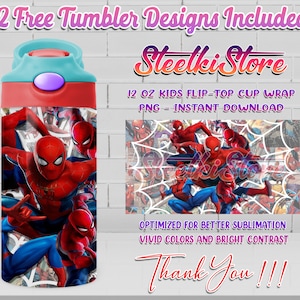 Super Hero 12 Oz Tumbler Wrap Png, Sippy Cup 12 Oz Png, Flip-top Cup 12 Oz Png, Cartoon Kids Cup Png Sublimation Digital Download