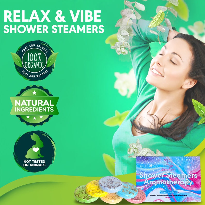 6 Assorted Aromatherapy Shower Steamers Shower Melts Shower Etsy