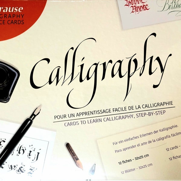 Brause Introduction to Calligraphy Lettering Pad-Calligraphy Practice sheet (9 Fonts)