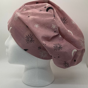 Euro style OR/ surgical/ scrub cap pink spellbound