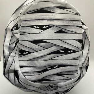 Euro style OR/ surgical/ scrub cap mummy eyes glow Halloween image 4