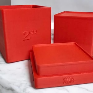 Square puck/tablet Bath Bomb/Soap/Shampoo/Conditioner Mold, Effortless to use, 1&quot;-3.5&quot; sizes available