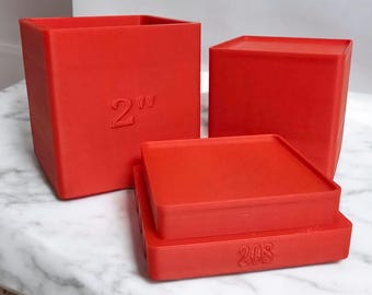 Square puck/tablet Bath Bomb/Soap/Shampoo/Conditioner Mold, Effortless to use, 1"-3.5" sizes available