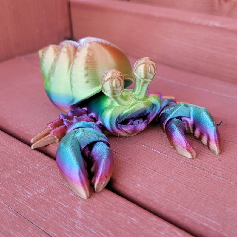 Articulated Hermit Crab masculine Flexible Hermit Crab Toy Etsy