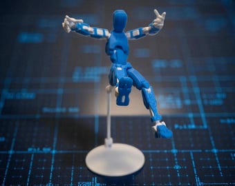 3D Printed Poseable Mannequin | Articulated Artist Model