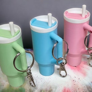Stanley Cup Tumbler Inspired keychain/stash container/chapstick holder, 4"