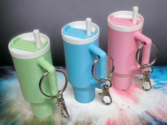 Stanley Cup Tumbler Inspired keychain/stash container/chapstick holder, 4"