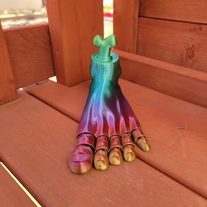 3D Printed Articulated Foot Toy - Designed by Flexi Factory - Fidget Toy