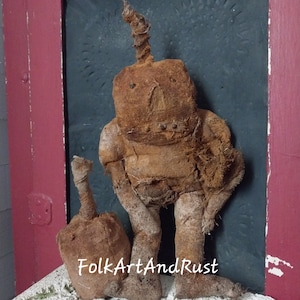 Early Primitive ~GrunGy HALLOWEEN Pumpkin Doll with Corn Pattern Tutorial ~ Instant Download Pattern Tutorial~ Folk Art Primitive ~ Vintage