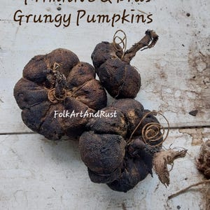 Early Primitive ~ Grungy & Drab Pumpkins ~ Bowl Fillers ~ Harvest PATTERN Tutorial ~ Instant Download Pattern ~ Folk Art ~ Vintage