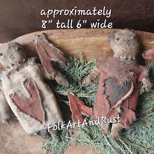 Early Primitive ~GrunGy VALENTINE CUPID Doll Bowl Fillers Pattern Tutorial ~ Instant Download Pattern Tutorial~ Folk Art Primitive ~ Vintage