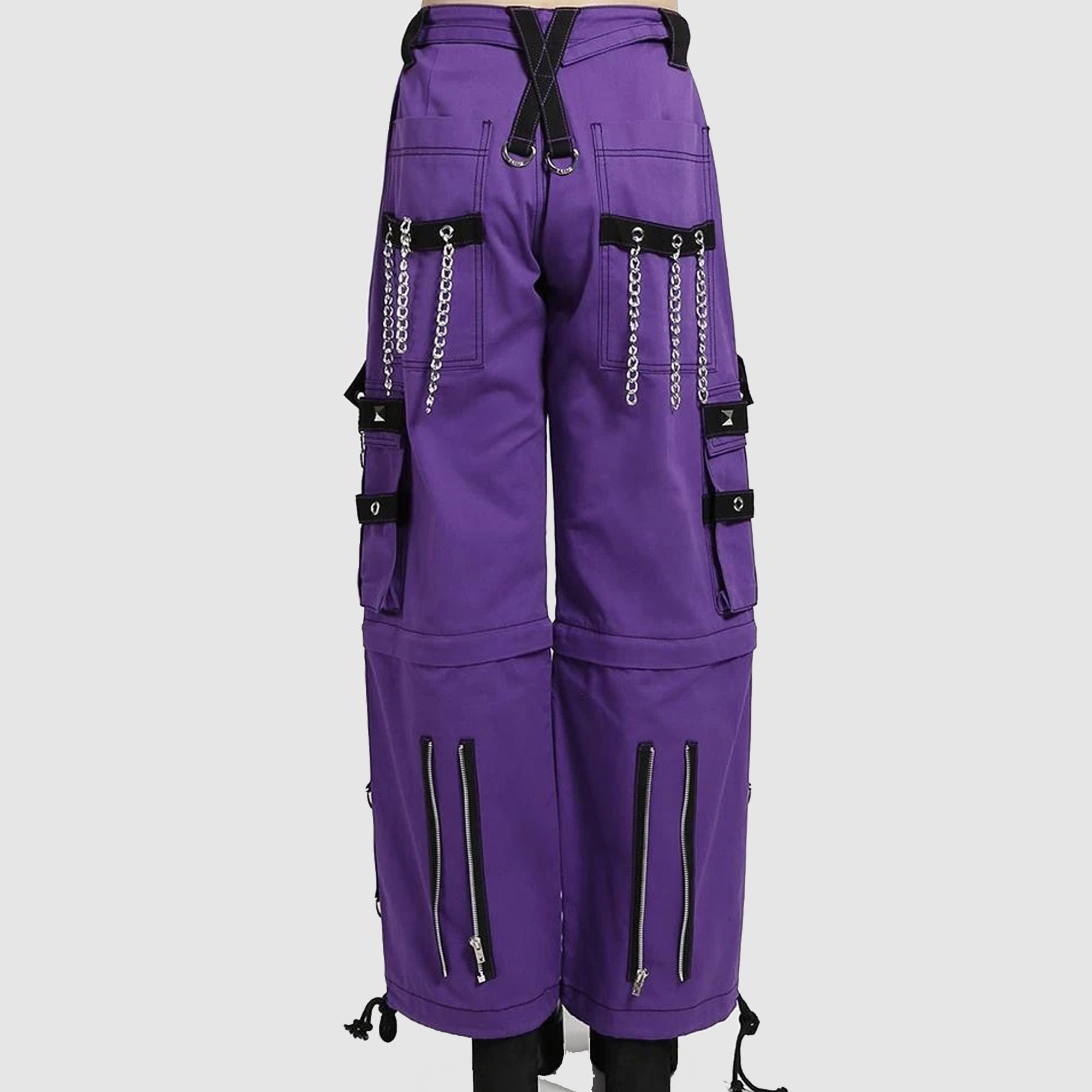 Purple Gothic Punk Metal Long Trousers for Men gothic trouser | Etsy