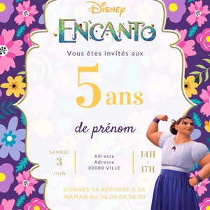 Invitation, fête, anniversaire Encanto, Mirabel, Isabela, Luisa, Madrigal Bild 8