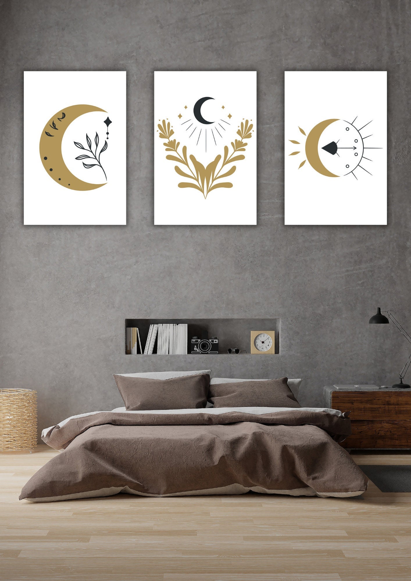 Set 3 Affiches Personnalisée, Affiche Chambre Bébé, Cadeau Triptyque