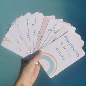 Cartes étapes, naissance, cartes étapes premières fois, cadeau, baby shower, mer