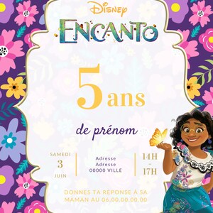 Invitation, fête, anniversaire Encanto, Mirabel, Isabela, Luisa, Madrigal Bild 7