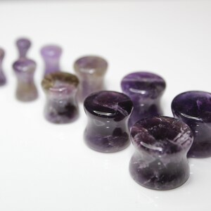 Amethyst Plugs (PAIR)