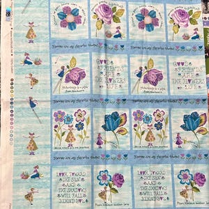 Flowers are my favorite things by Ro Gregg Cotton Fabric Panel