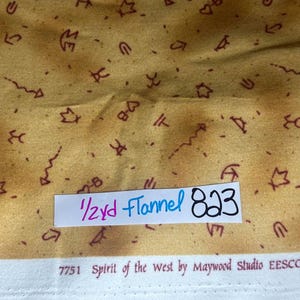 Half Yard Flannel Fabric - Spirit of the West by Maywood Studio
