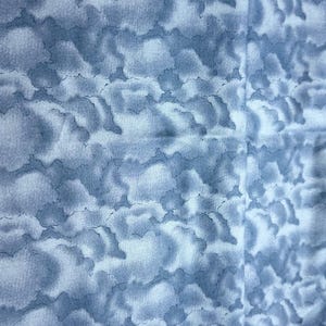Debbie Mumm Vintage Blue Cloud Pattern Cotton Fabric by the Yard