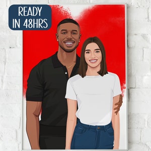 Celebrity Digital Drawing, Personalized Gift for Her, Birthday gift for Best Friend, Christmas Gift Celebrity Poter, Gift for Daughter
