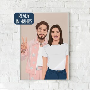 Portrait personnalisé de la chanteuse, illustration numérique du meilleur chanteur, cadeau d'anniversaire pour un ami, cadeau pour les amateurs de tatouage, cadeau pour elle, parfait pour elle