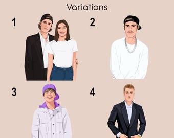 Retrato de celebridad personalizado: Ilustración digital