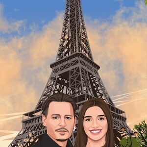 Celebrity Custom Illustration, Digital Portrait With the Actor