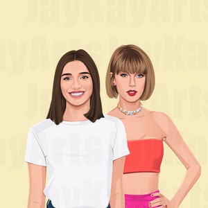 Singer Custom Gift for Her, Celebrity Custom Illustration, Christmas