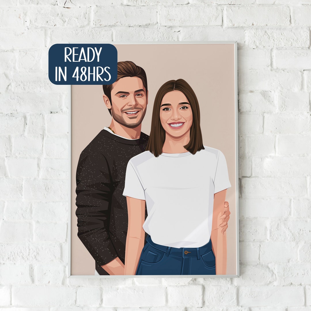 Custom Celebrity Portrait: Personalized Digital Art Gift - Etsy