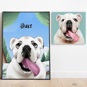 Pet Memorial Gift, Pet Drawing, Custom Illustration With Your Pet, Cat MEmorial, Dog Memorial, Disney Style Cartoon Digital Portrait Gift