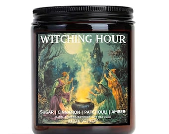Witches Brew, Witching Hour, Halloween Candle, Halloween Gifts, Spooky Decor, Creepy Candle, Fall Candle, Halloween Decor, spooky, gothic
