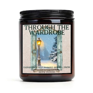 Through The Wardrobe Soy candle, bookish, winter candle, book lover candle, gifts for readers, book lovers gifts, wax melt