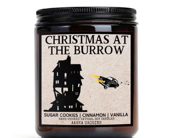 Christmas at the Burrow︱Book Lover Soy Candle︱Book Candle Scent︱Book Candle | Literary Candle | Wax Melt︱Scented Candle︱Geeky Bookish decor