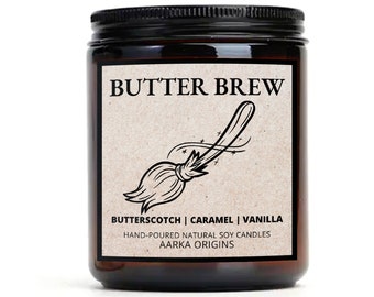 The Butter Brew Candle Wizard Inspired 100% Soy Vegan Candle, Wax Melt-Book nerds, book lovers and reverie, imaginative candles