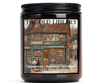 The Old Library Soy Candle, Literary Gifts, Bibliophile, Library Candles Bookworm Gift, Wax Melts, Reader Gifts, Book Themed, Library Lovers