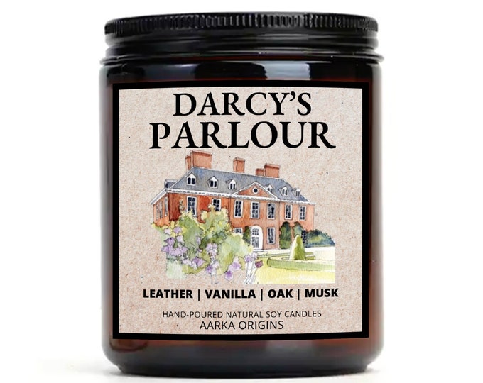 Darcy's Parlour Soy Candle, Book Lover Gift, Wax Melt, Book Scented Candle, Literary Candle, Book candle, Pride and Prejudice-Jane Austen