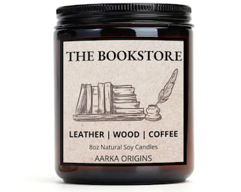 THE Bookstore Natural Soy Handmade Candle | Book Lover Candle | Book Candle Scent︱Book Inspired Candle︱Literary Candle︱Scented Candle