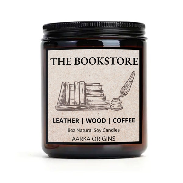 THE Bookstore Natural Soy Handmade Candle | Book Lover Candle | Book Candle Scent︱Book Inspired Candle︱Literary Candle︱Scented Candle