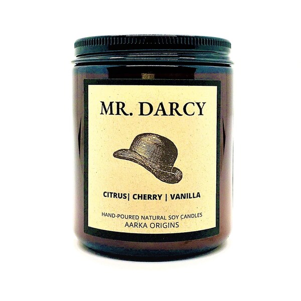 Mr. Darcy Soy Candle, Book Lover Gift, Wax Melt, Candles, Book Scented Candle, Literary Candle, Book candle, Pride and Prejudice-Jane Austen