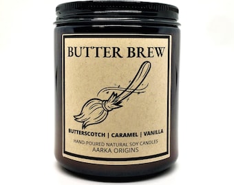 Butter Brew Candle Wizard Inspired 100% Soy Vegan Candle, Wax Melt-Book nerds, book lovers and reverie, imaginative candles