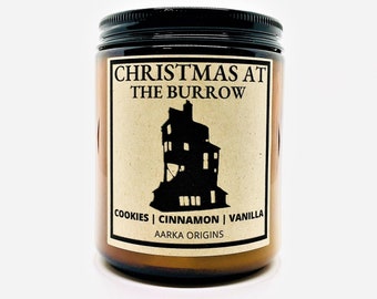 Christmas at the Burrow︱Book Lover Soy Candle︱Book Candle Scent︱Book Candle | Literary Candle | Wax Melt︱Scented Candle︱Geeky Bookish decor